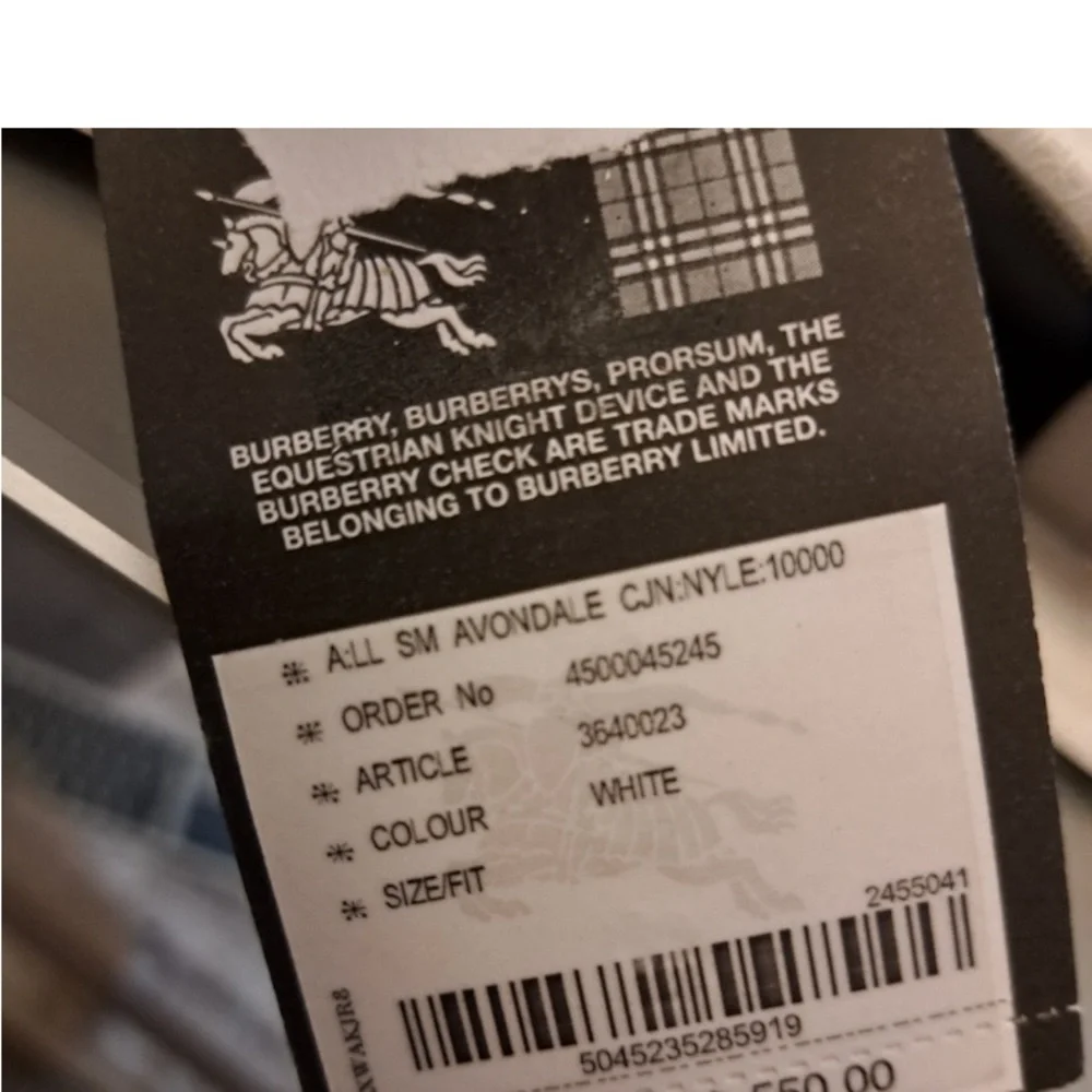 NWT  Burberry Off White Small Avondale Nylon and Leather Shoulder Bag - Picture 6 of 15